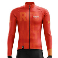 XTRIAT Maillot de Cyclisme Hiver Homme | Polaire, Chaud & Résistant au Froid