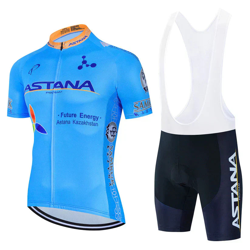 Astana | Ensemble de vêtements pour cyclistes professionnels