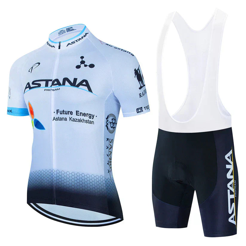 Astana | Ensemble de vêtements pour cyclistes professionnels