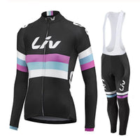 LIV V2 | Ensemble de cyclisme d’hiver PRO pour femme avec cuissard à bretelles