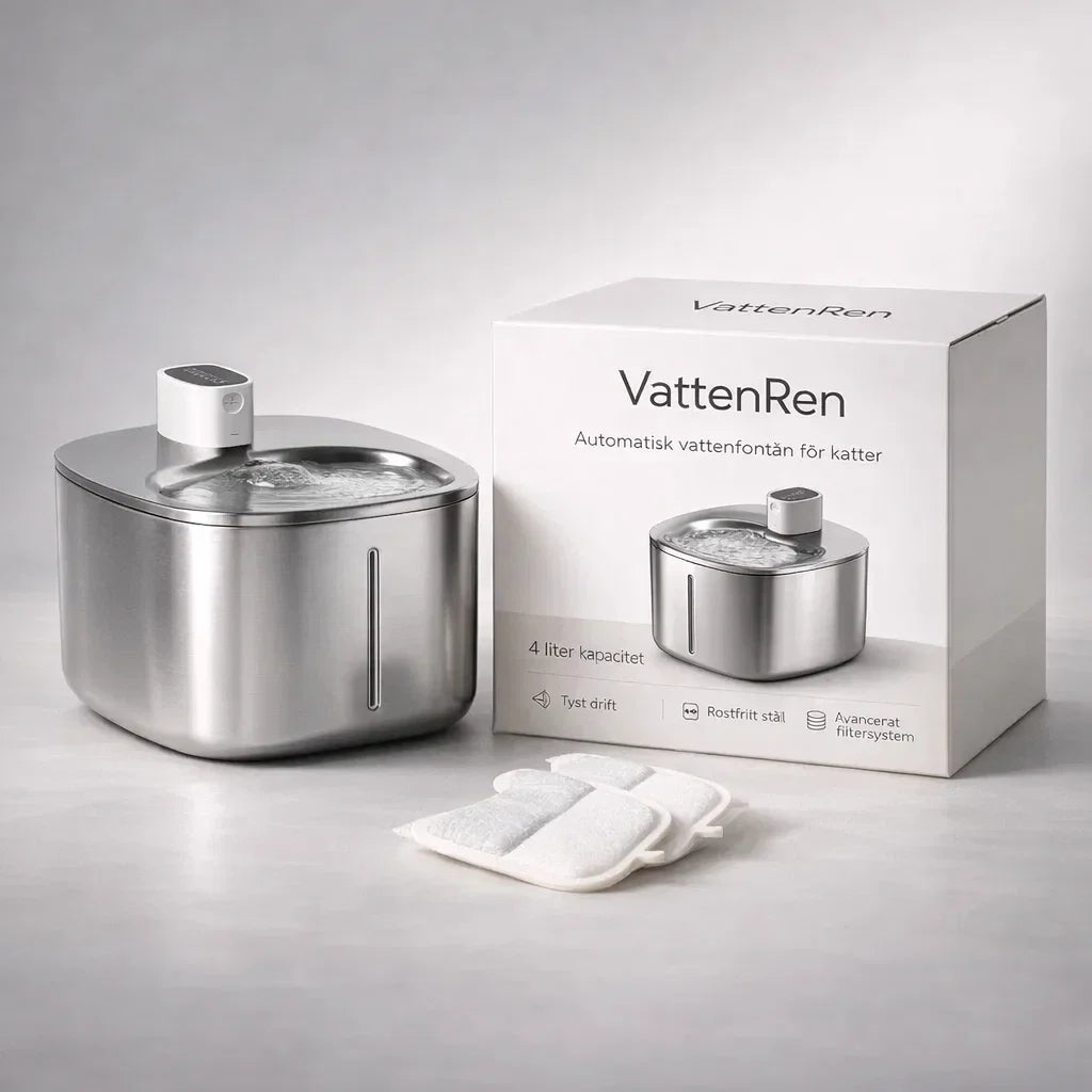 VattenRen – Filtrerat, rinnande vatten för en friskare katt